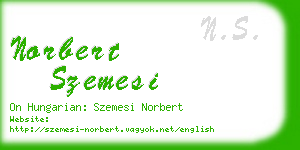 norbert szemesi business card